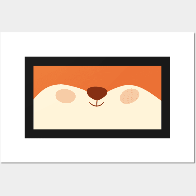 Cute fox face mask for kids Wall Art by szymonabramek